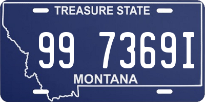 MT license plate 997369I