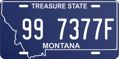 MT license plate 997377F