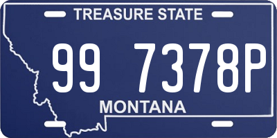 MT license plate 997378P