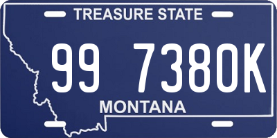 MT license plate 997380K