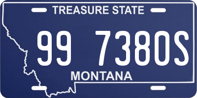 MT license plate 997380S