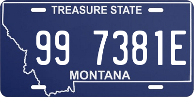 MT license plate 997381E