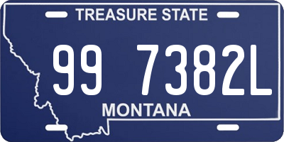 MT license plate 997382L