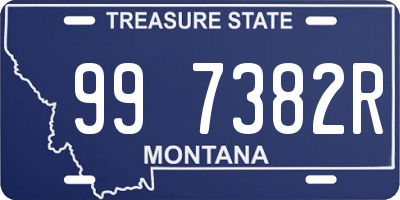 MT license plate 997382R