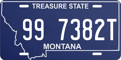 MT license plate 997382T