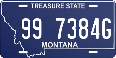 MT license plate 997384G