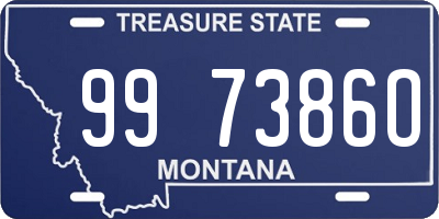 MT license plate 997386O