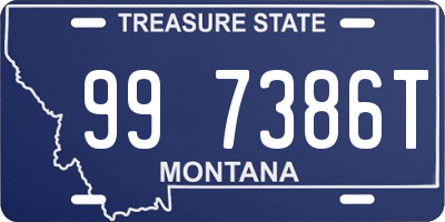 MT license plate 997386T