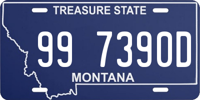 MT license plate 997390D