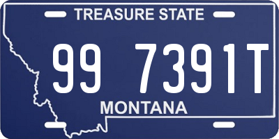 MT license plate 997391T