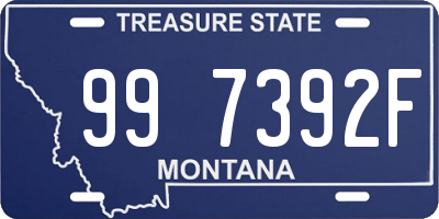 MT license plate 997392F