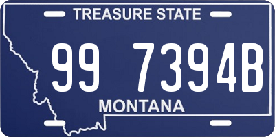 MT license plate 997394B