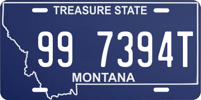 MT license plate 997394T