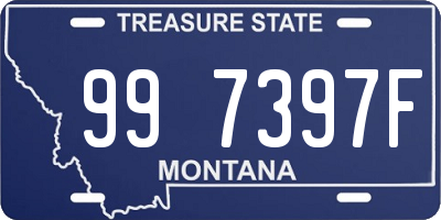 MT license plate 997397F