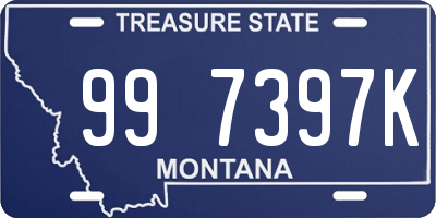 MT license plate 997397K