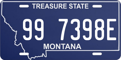 MT license plate 997398E