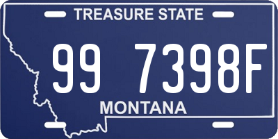 MT license plate 997398F