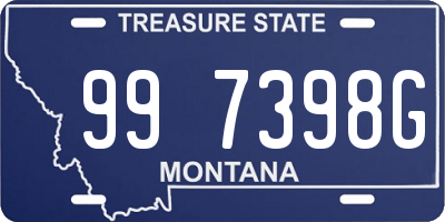 MT license plate 997398G