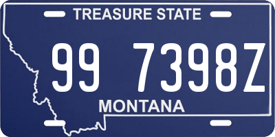 MT license plate 997398Z