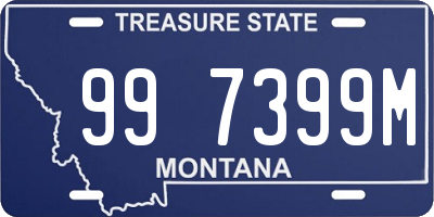 MT license plate 997399M