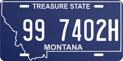 MT license plate 997402H