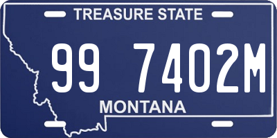 MT license plate 997402M