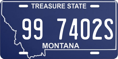 MT license plate 997402S