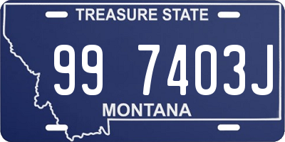 MT license plate 997403J