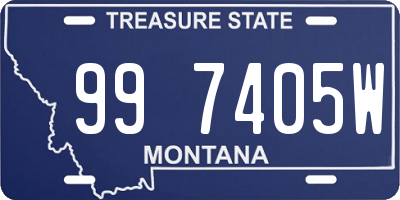 MT license plate 997405W