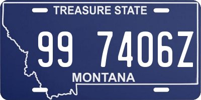 MT license plate 997406Z