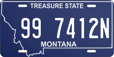 MT license plate 997412N