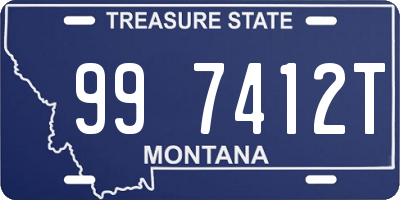 MT license plate 997412T