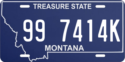 MT license plate 997414K