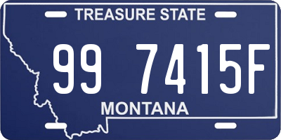 MT license plate 997415F