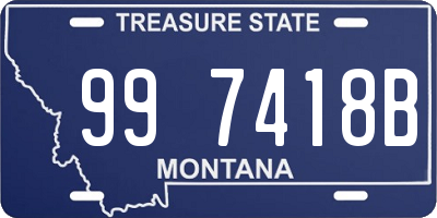 MT license plate 997418B