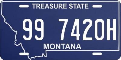 MT license plate 997420H