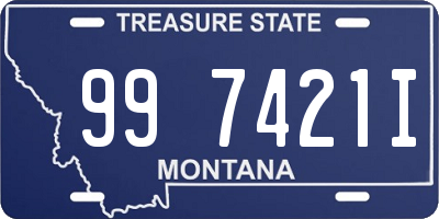 MT license plate 997421I