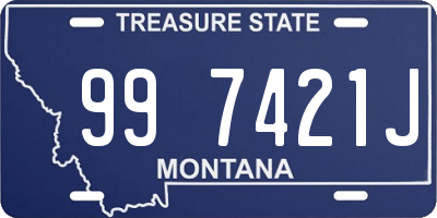 MT license plate 997421J