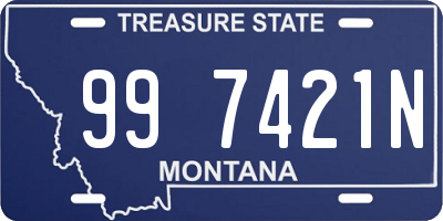 MT license plate 997421N