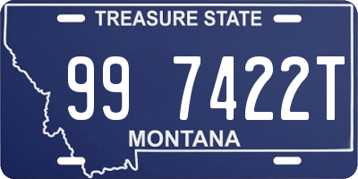 MT license plate 997422T