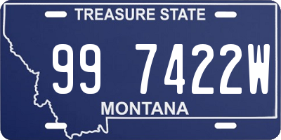 MT license plate 997422W