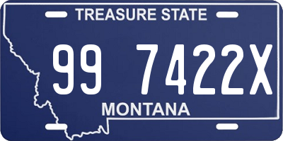 MT license plate 997422X