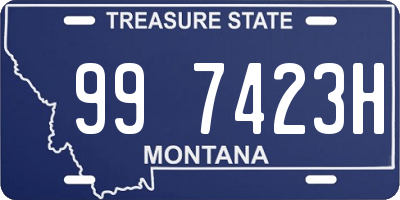 MT license plate 997423H