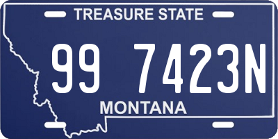 MT license plate 997423N