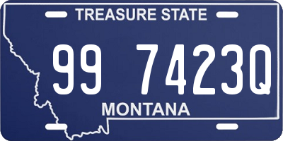 MT license plate 997423Q