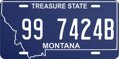 MT license plate 997424B