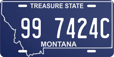 MT license plate 997424C