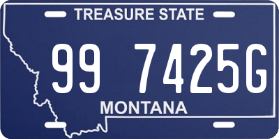 MT license plate 997425G