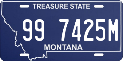 MT license plate 997425M