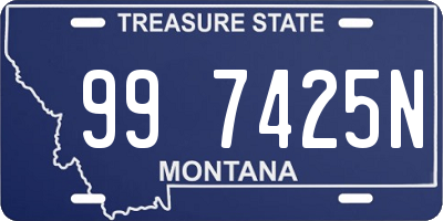 MT license plate 997425N